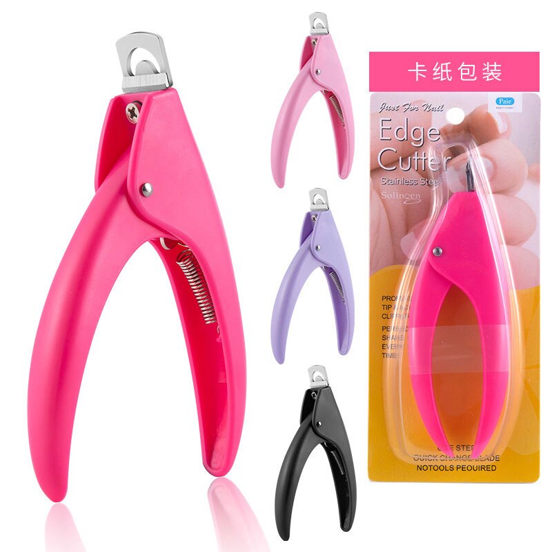 Coupe-ongles en forme de U, 4 couleurs, ciseaux pour faux-ongles français, coupe-ongle en acier inoxydable, outils de manucure
