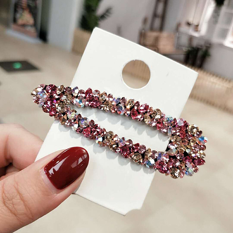 Accesorios para el cabello con pinza para el cabello hueca de lujo con diamantes de colores para mujer: Lavanda