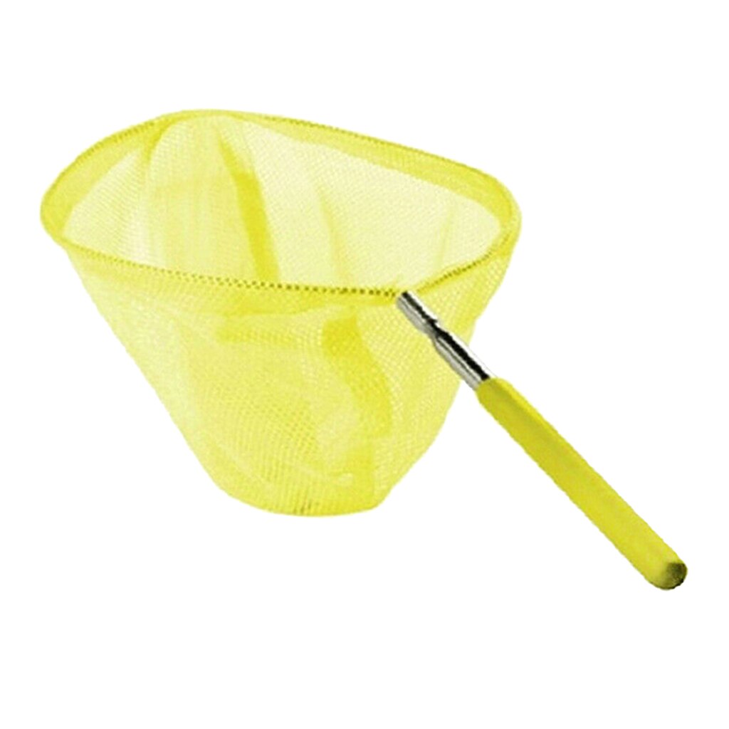 Extendable Fishing Net Telescopic Pond Sea Butterfly Insect Bug Landing Kids Toy Garden Landing Dragonfly Holding Net: Yellow