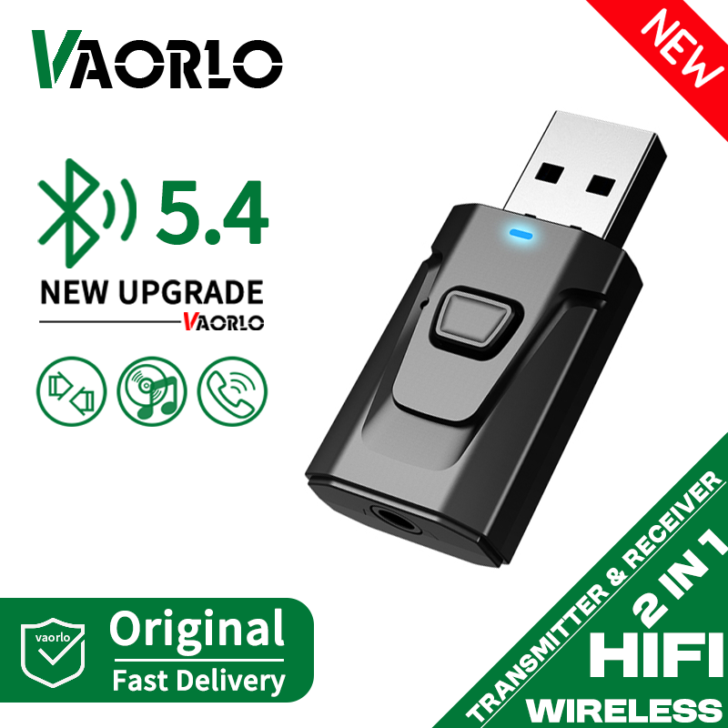 Receptor y transmisor de Audio USB Bluetooth 5,4, adaptador inalámbrico de micrófono, AUX/RCA de 3,5mm para TV, PC, auriculares, estéreo para el hogar, música HIFI para coche