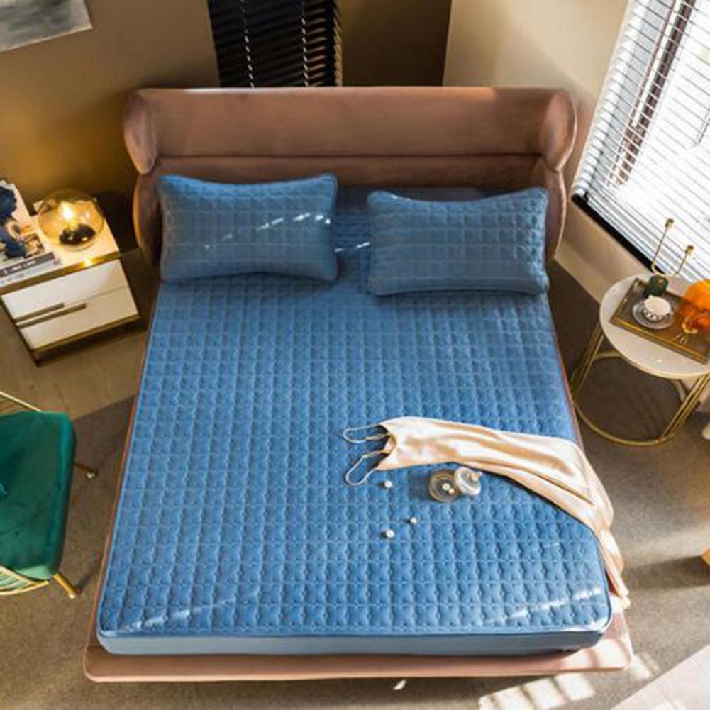 Quilted Fitted Mattress Pad Bedding Fitted Sheet Breatheable Bed Cover