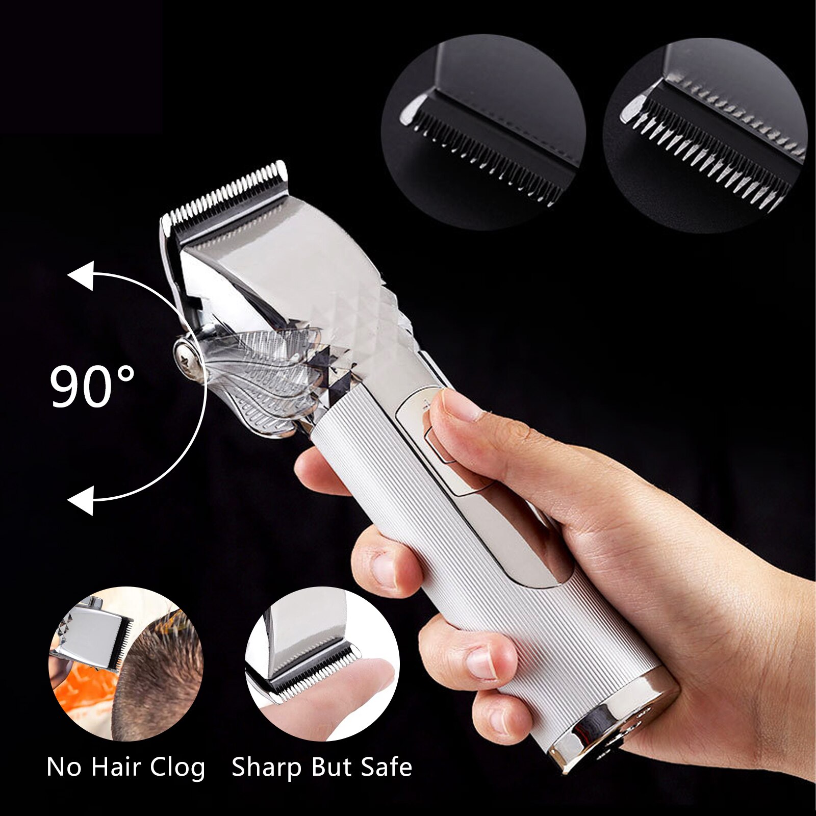 Tondeuse à cheveux et à barbe électrique professionnelle t-outliner,rasoir rechargeable filaire et sans fil, machine pour la découpe et la finition,