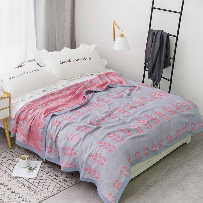 Bambus fiber håndklæde tæpper til baby børn voksen strikket sommer cool plaid sengetæppe dyne queen king size