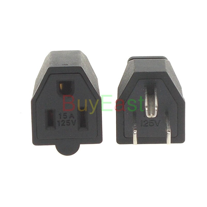 NEMA 5-15R Receptacle US Grounding female Plug & NEMA 5-15P Plug US Grounding Power DIY Rewireable male Plug 250V-15A