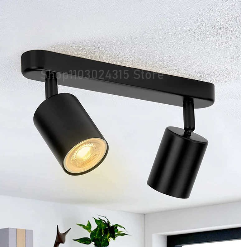 Dæmpbar led  gu10 spotlight tøjbutik baggrundsvægspotlight 7w 12w stilampe overflademonteret loftspotlight  ac 220: Lyseblå / Brun