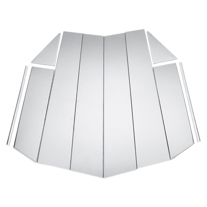 Ventanilla cromada, cubierta de poste de Pilar, moldura de adorno, decoración de acero inoxidable para Nissan Qashqai J11: Default Title