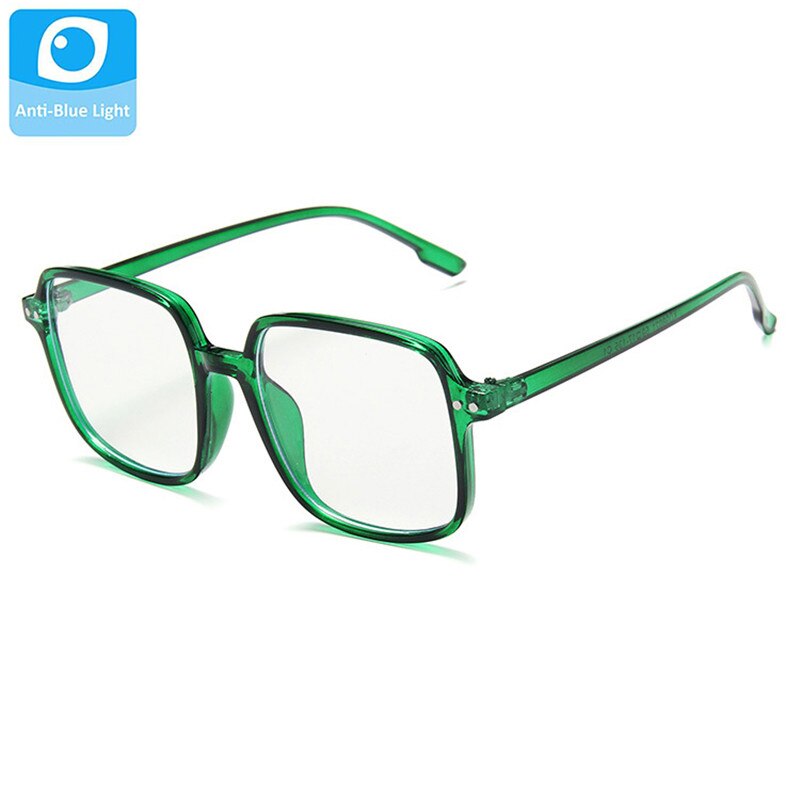 Kids Anti Blue Light Glasses Children Square Eyeglass Girls Frame Female Clear Lens Green Eyepiece Shades Boys Eyewear Child: Green