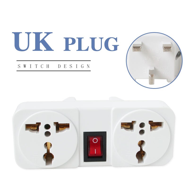 UK Plugs Adapter Universal EU US AU To UK Electrical Socket Travel Wall Adaptor With Switch in England Ireland Singapore: Default Title