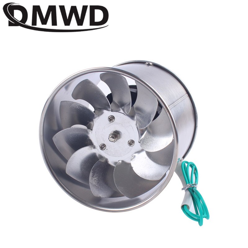 25W 4 Inch Kitchen Toilet Exhaust Fan Stainless Steel Louver Mini Window Exhaust Fan Air Ventilation Draft Blower Metal Pipe