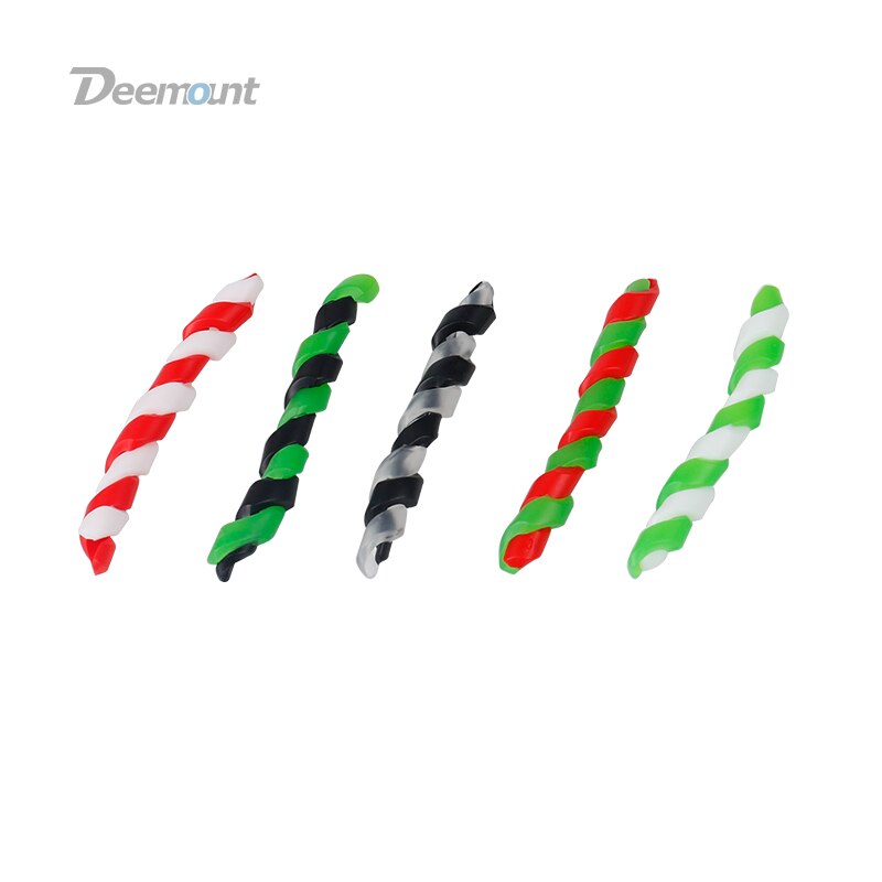 Deemount 5 stks/partij Cyclus Kabel Minder Spiraal Elastische Rubber Lijn Manager Fiets Licht Threading Koord Houder Controller Fiets Par