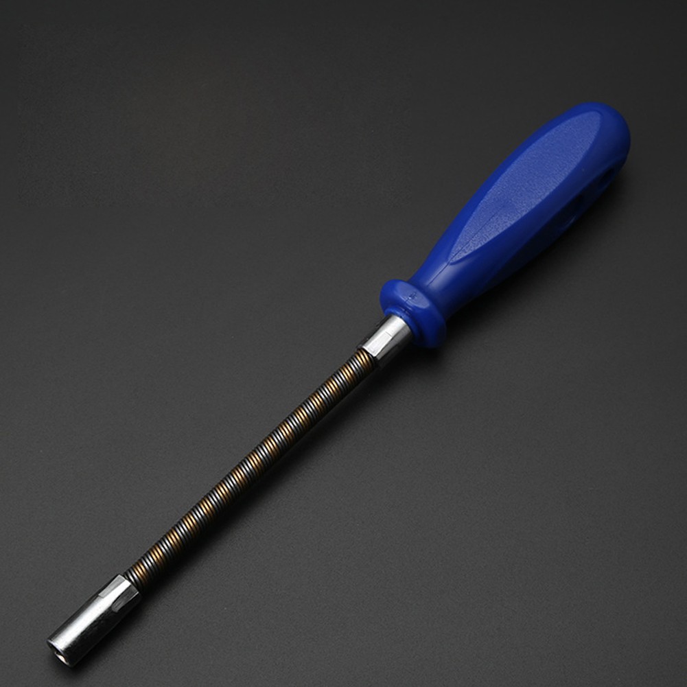 Hylsskruvmejsel halkfri flexibel skruvmejsel handverktyg multifunktionell 7mm skruvmejsel skiftnyckel fjäder sexkantsskruv bit böjbar