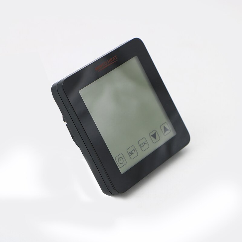 LCD Touch Screen Programmable Black Shell Room Thermoregulator For Warm Floor System with Time Display
