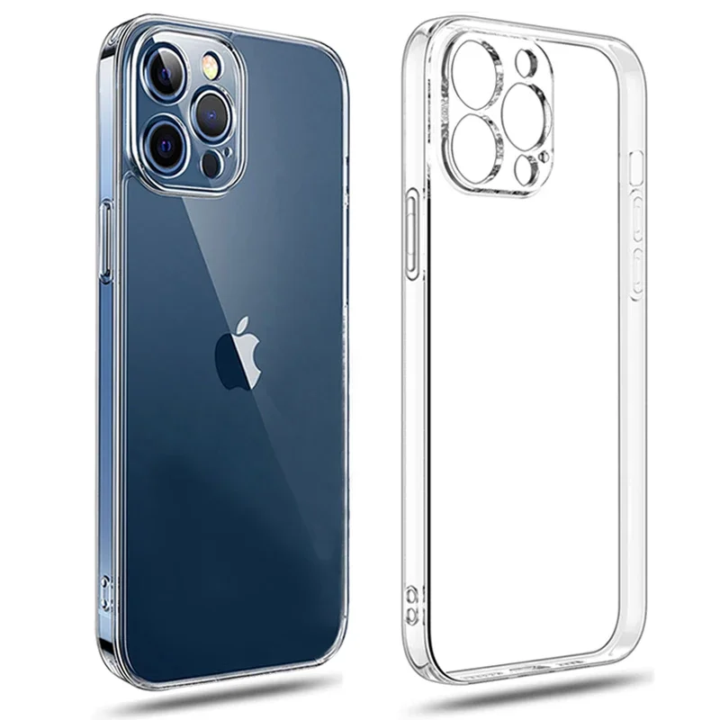 Funda de teléfono transparente para iPhone 16 15 14 13 12 Mini 11 Pro XS Max XR 8 7 6s Plus cubierta protectora delgada de silicona a prueba de caídas: Para iPhone 14 Plus