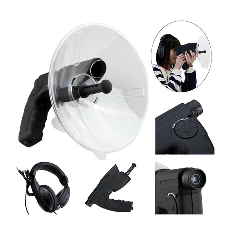 8X Zoom Monocular Digital Sound Collector Headphone Monocular Elescope Sound Recorder Outdoor Sound Collector Tool