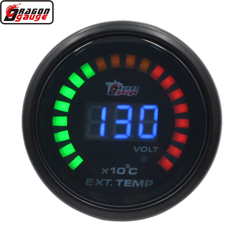 Dragon 52Mm Digitale Display Lcd Auto Gewijzigd Meter Water Olie Temperatuur Boost Druk Volt Toerenteller Rpm Air Gauge: EXT temp gauge