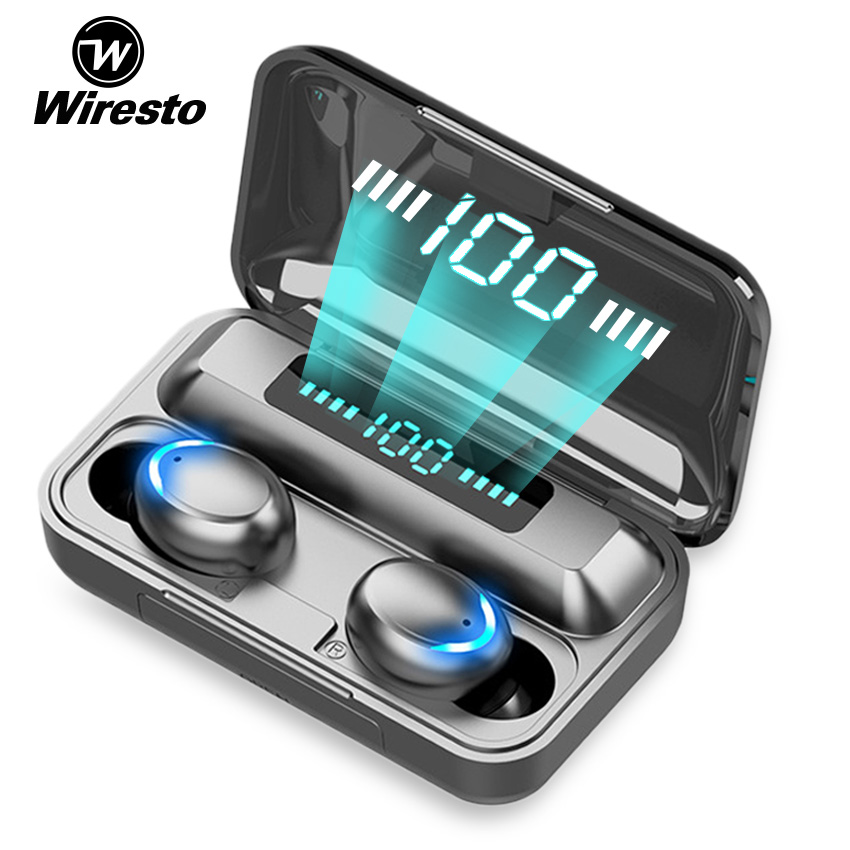 Wiresto Echte Draadloze Oordopjes Tws Mini Bluetooth Oortelefoon Stereo Bluetooth 5.0