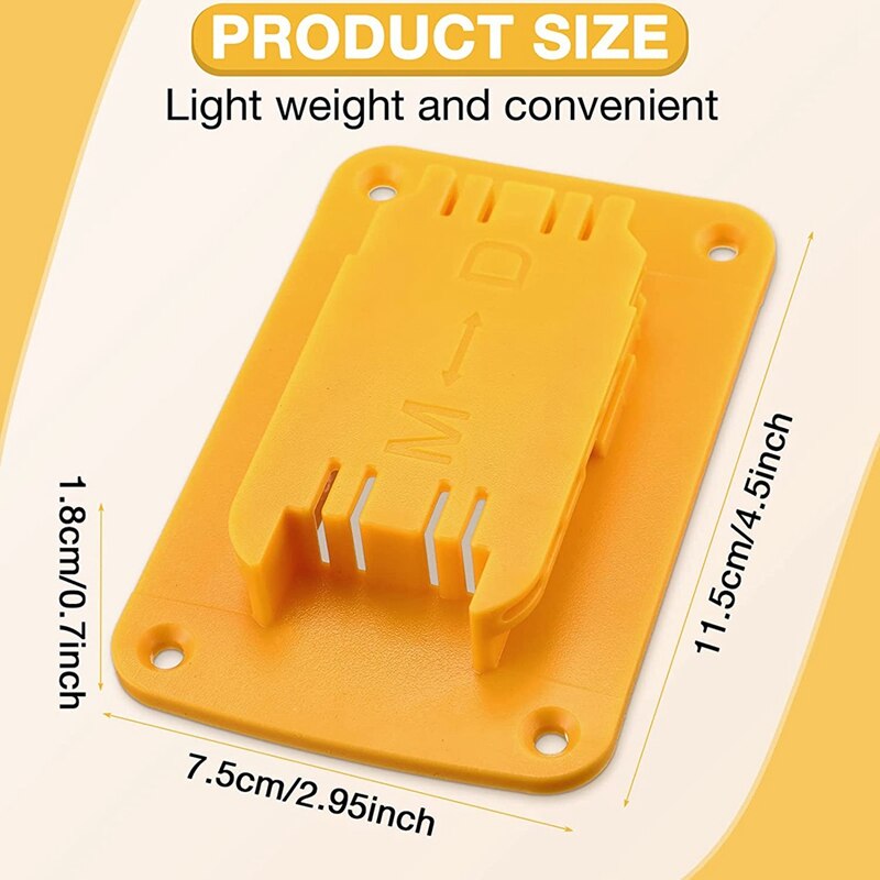 20 Pack Tool Mount Tool Holders with Screws Drill Holder Wall Mount Drill Bit Case with Dewalt 20V/ 12V, MKM18