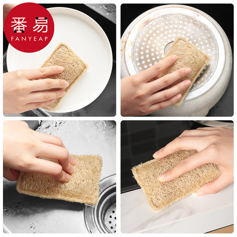 Loofah A1-Vatdoek Afwaspot Borstel Reinigingsborstel Cup Borstel Pot Huishouden Keuken Veeg Vuil Vodden