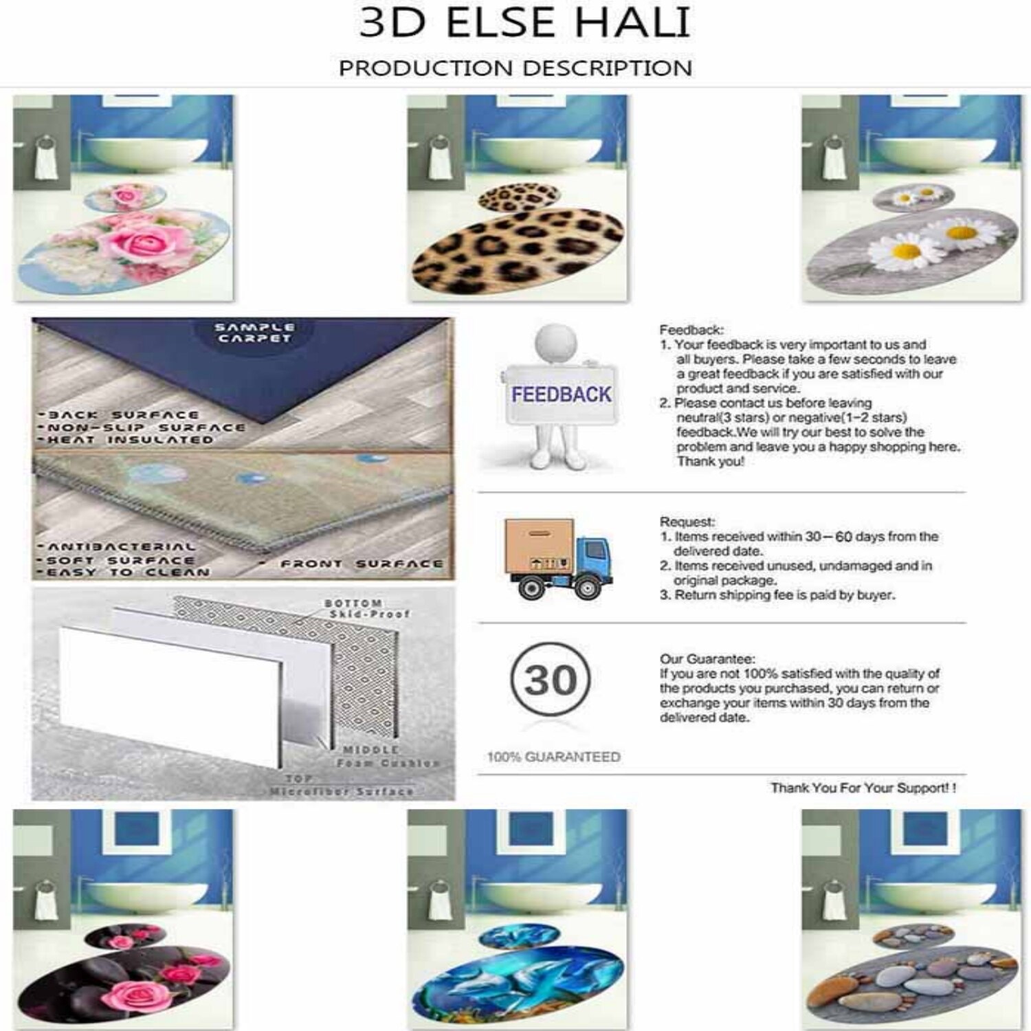 Anders Blauw Onder Zee Vissen Aquarium Ovale 2 Pcs 3d Patroon Bad Matten Anti Slip Soft Wasbare Badkamer Mat wc Tapijten