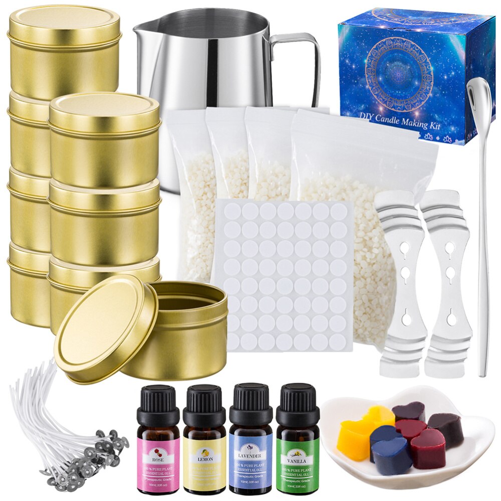 1 Set DIY Candle Making Kit Scented Candle Materials Tinplate Candle Cup