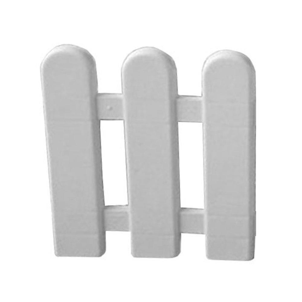 1 Pcs Christmas Decorative Fence Plastic Fence Flower Pots Lawn Festive Supplies DIY Beautiful White 17*21cm Enclosure: Round head