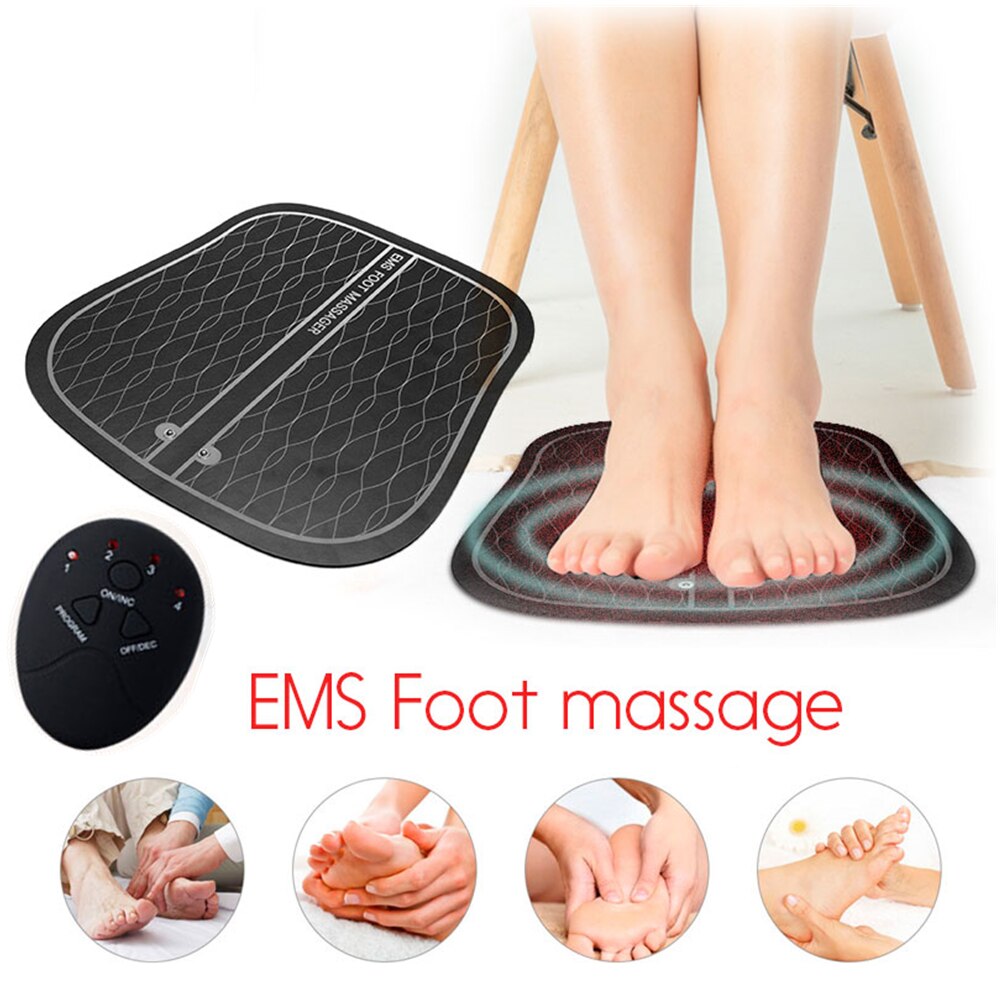 Elektrische Ems Foot Massager Abs Fysiotherapie Revitaliserende Pedicure Tientallen Voet Vibrator Draadloze Voeten Spier Stimulator Unisex