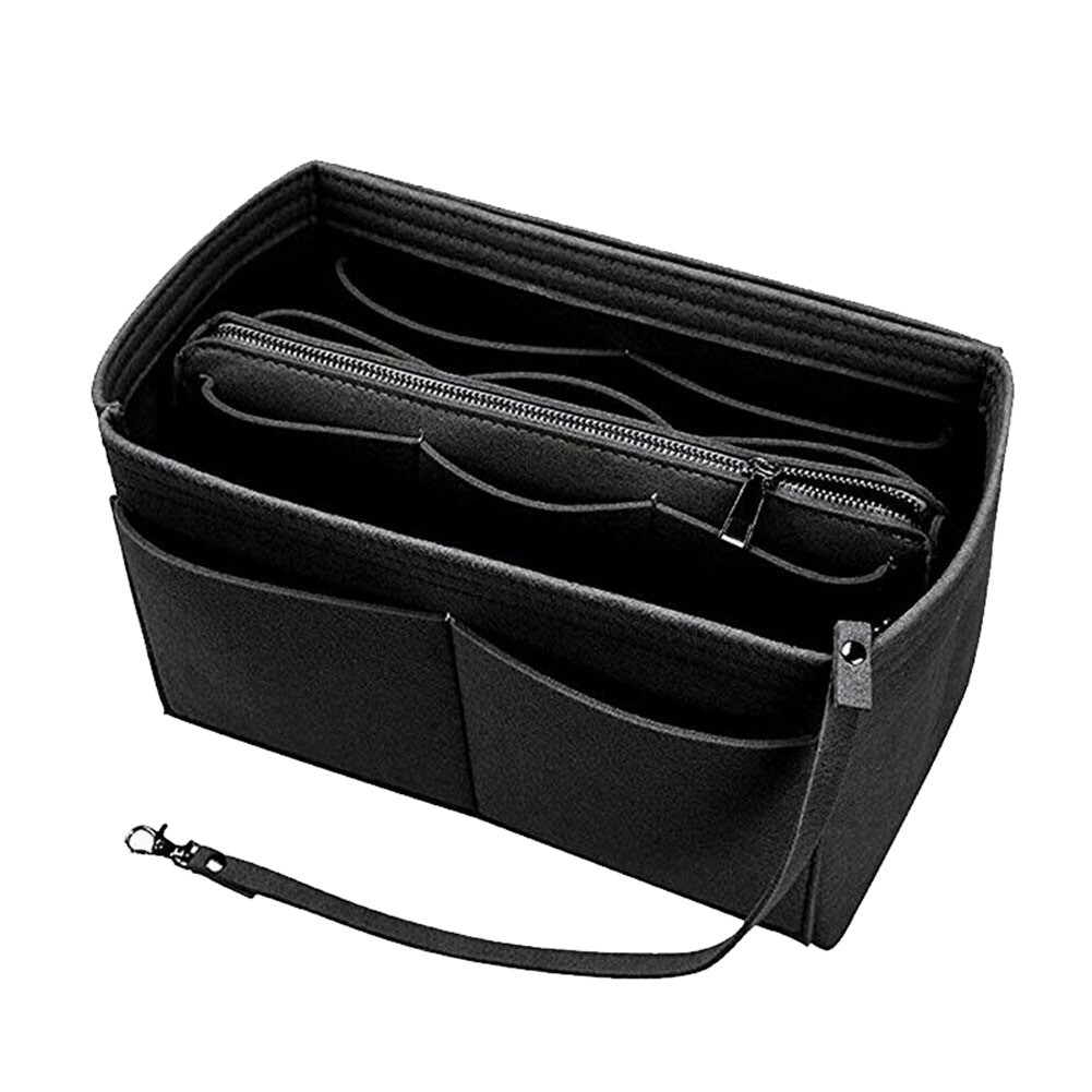 Felt Purse Insert Organizer Portable Cosmetic Bag Fit for Handbag Tote Various Bag Multifunction travel Lady Travel H66