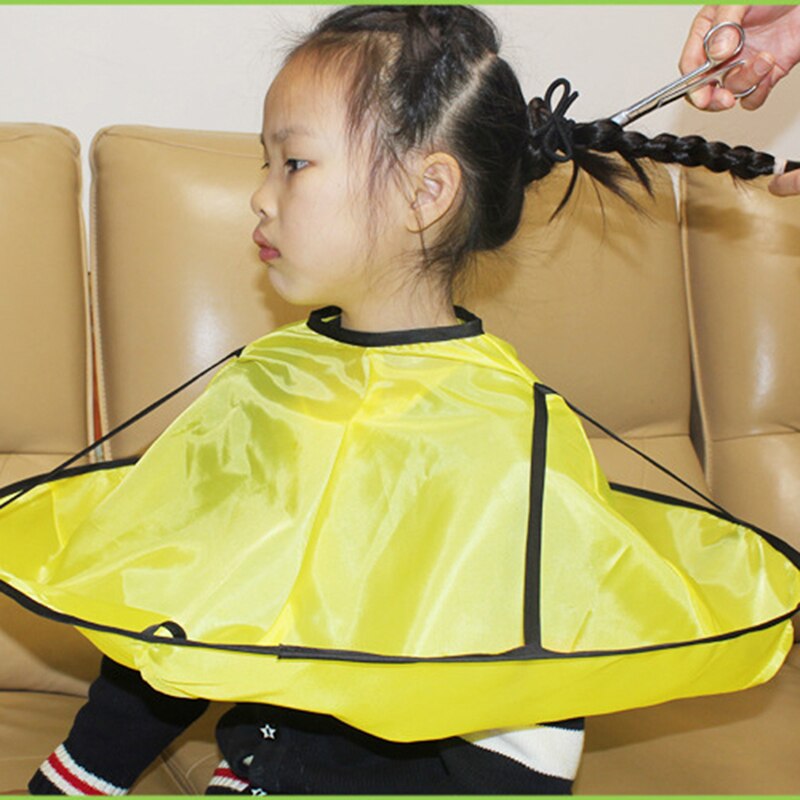 1pc foldbart hårskæringskappe paraply kappe vandtæt haircut kjole forklæde voksen børneværktøj hjem hår styling tilbehør