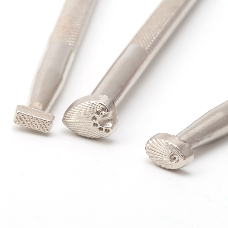 DIY Leather Craft Carving Art Leathercraft Leather Stamps Printing Tool,for Wallets Shoes Backpacks Belts Patterns Metal Tools