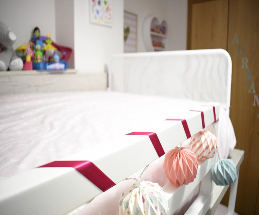 PLASTIMYR, BARANDILLA CAMA SEGURIDAD NIÑOS, BARANDILLA CAMA FIJA 90cm, BLANCA, 0 A 3 AÑOS, 2KG, BARRERA CAMA, BARANDILLA CAMA