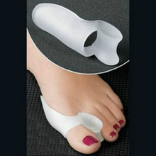 4 Stck/2 paar Silikon Gel fuß groß Zehe Separator Pflege Werkzeug Daumen Schutz Ballen Korrektor Erzähler Hallux Valgus Profi Massagegerät