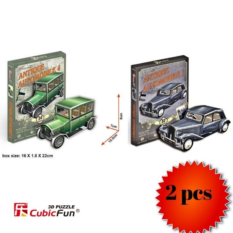 kubisch Spaß 2'li setzt Zusammen Mit Antikes Auto 1 und Antikes Auto 4