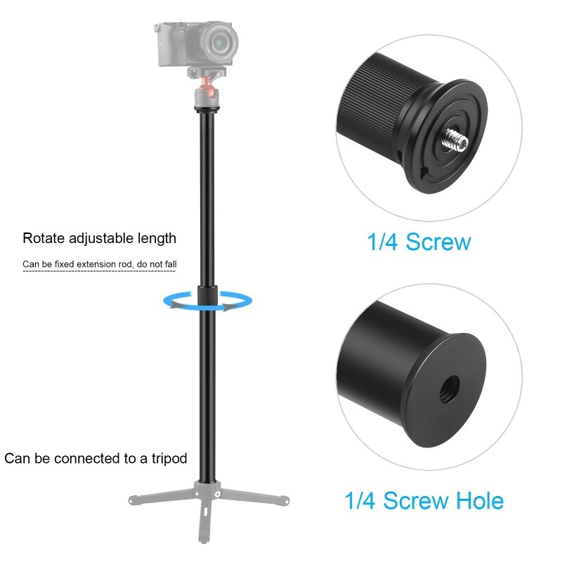 PULUZ Telescopic Extension Central Shaft Rod Monopod Holder, Rod Length: 33-60cm