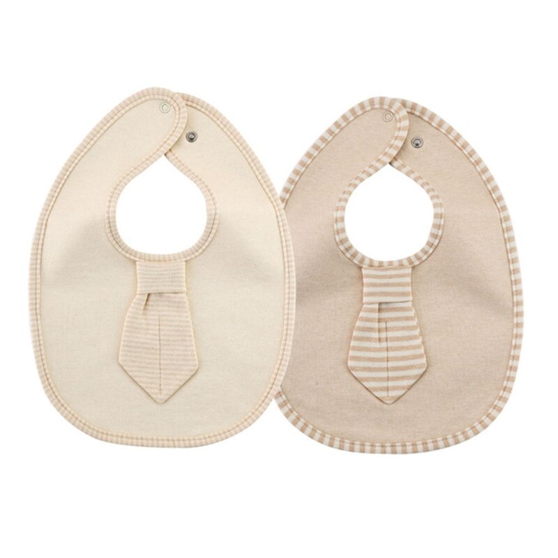 Babador infantil de cor sólida, 2 peças, roupa de alimentação, 3 camadas, à prova d'água, confortável, de algodão, toalha de saliva