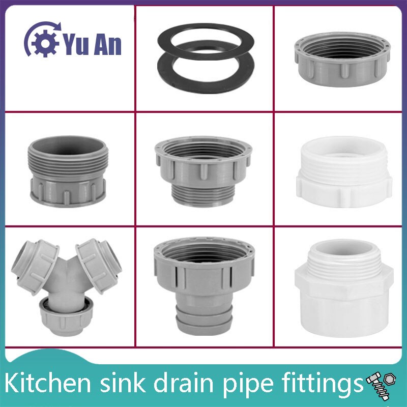 Küche Waschbecken Abfluss Armaturen Edelstahl Gericht Becken Waschbecken Abfluss Rohr Anti-überlauf Adapter Anschluss Rohr