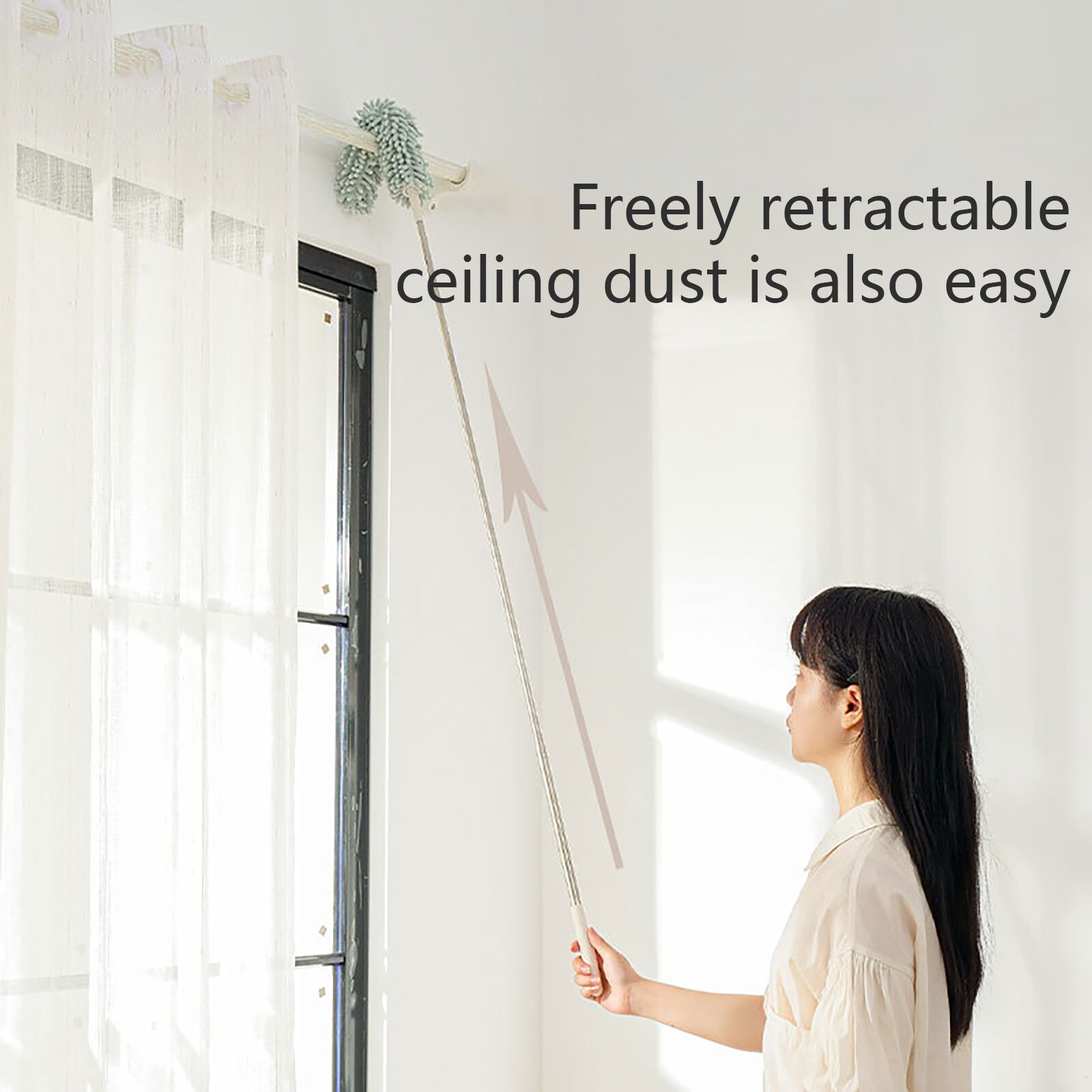 Chenille Intrekbare Stof Borstel Microfiber Stof Stofdoek Schoon Huishouden Auto Cleaner Dust Handvat Huisstofmijt Draagbare Stof Borstel #40