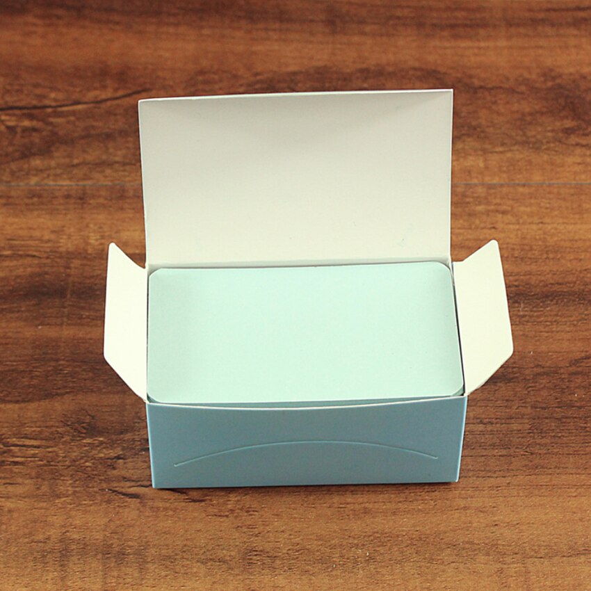 Tarjeta de papel Kraft 100 unids/lote, tarjetas de presentación en blanco, notas para mensajes, de , etiqueta de tarjetas de agradecimiento, tarjeta de nombre de libro: Blue