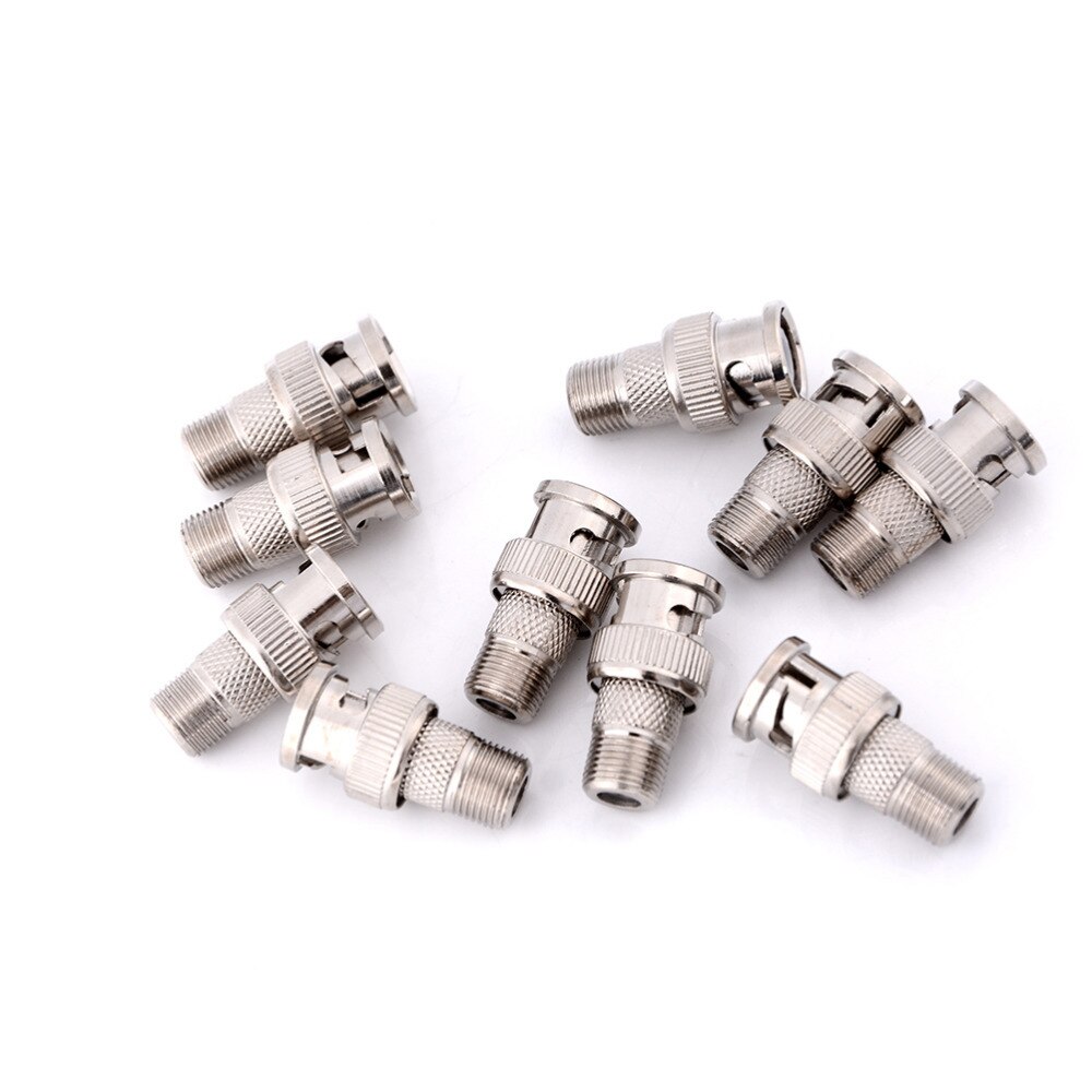 10 Stuks Bnc Stekker Naar F Vrouwelijke Connector Koppeling Jack Adapter Coax