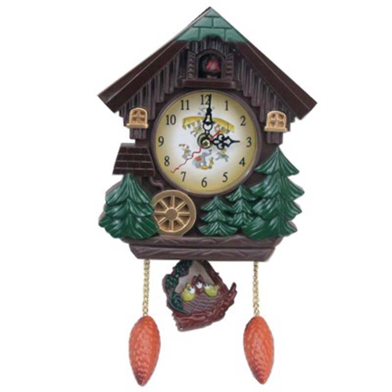 Hus form væg ur gøg ur vintage fugl klokke timer stue pendul ur håndværk kunst ur hjem indretning 1pc