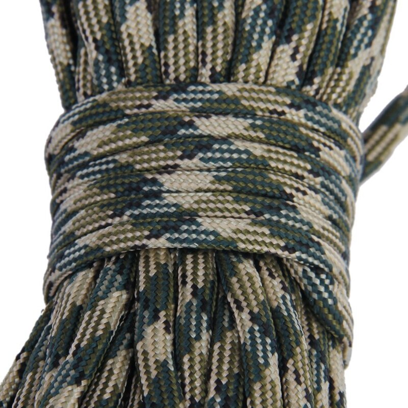 100ft 550 Cord Paracord Parachute Survival Cord - Woodland Camo