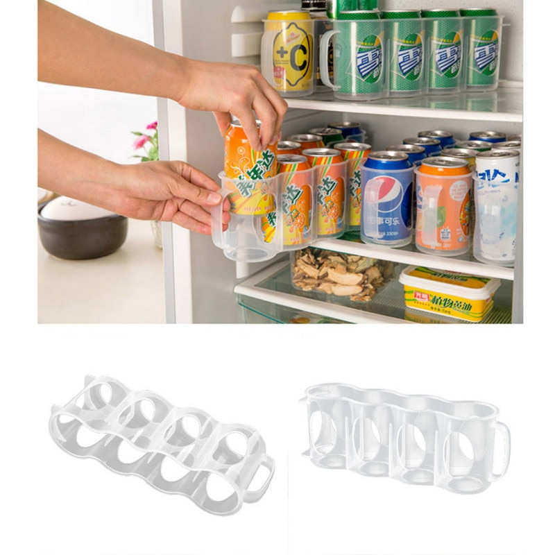 US STOCK Home Beer Soda Can Storage Holder Fridge Organization Rack Plastic Space