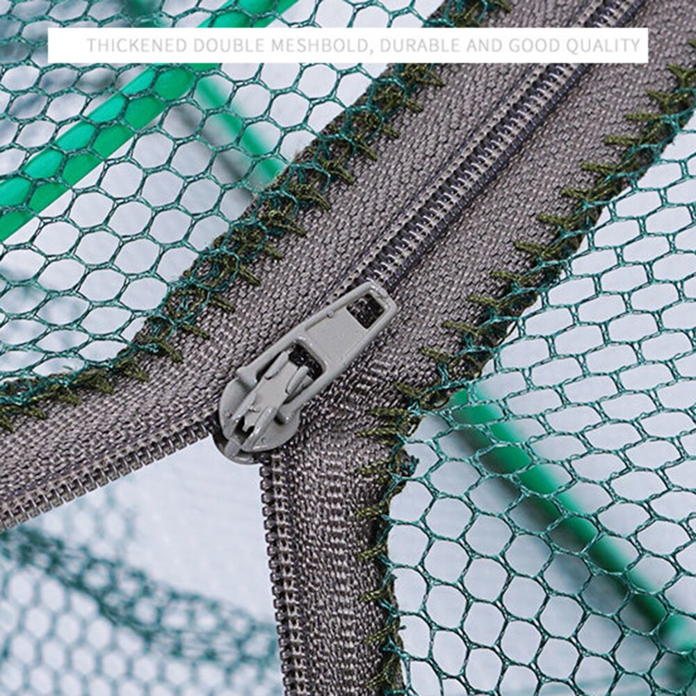Foldable Automatic Fishing Net Fish Trap Catcher Network Crab 6-8 Side 6-16 Hole for Outdoor Fishing Portable Accessories