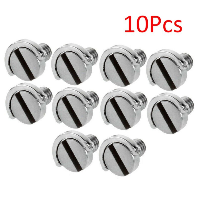 10Pcs/set Camera screws 1/4 Inch D-Ring Screw Stainless Steel Quick release screw Durable Stainless Steel D-Ring Screw For Camer: Default Title