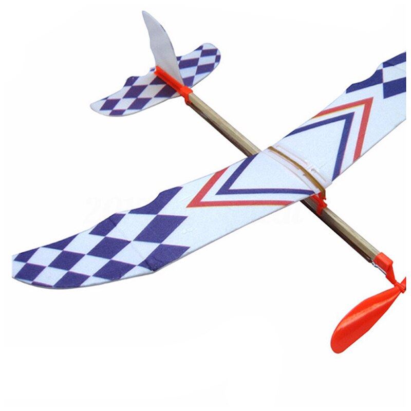 Elastic Rubber Band Powered DIY Foam Plane Model Kit Aircraft Educational Toy