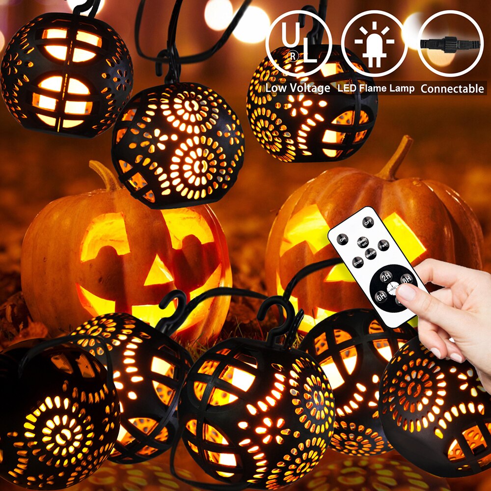 Flame Ball Light String LEDs Flame Cotton Ball Decoration Outdoor Fairy Lights Valentine Wedding Globe Lighting