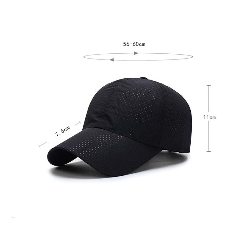 Baseball Cap Unisex Summer Solid Thin Mesh Portable Quick Dry Breathable Sun Hat Golf Tennis Caps For Men Women
