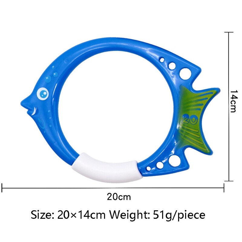 3 stück fischring-spielzeug, fischkreis-spielzeug, schwimmbad-wasserschwimmübungsgerät, tauchring-greifspielzeug in fischform
