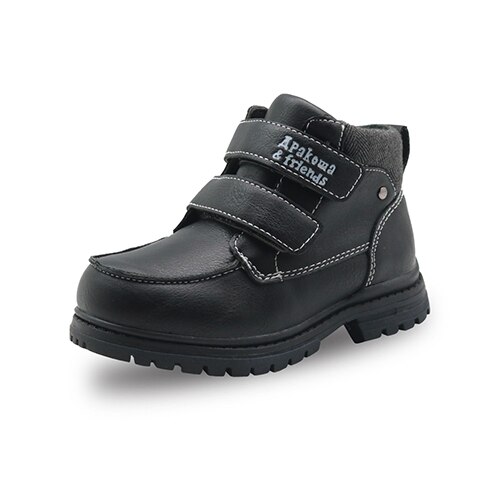 Apakowa Jongens Schoenen Lente Herfst Kinderen Mode Motorfiets Enkellaarsjes Voor Peuter Jongens Outdoor School Klittenband Martin Laarzen: Black / 8