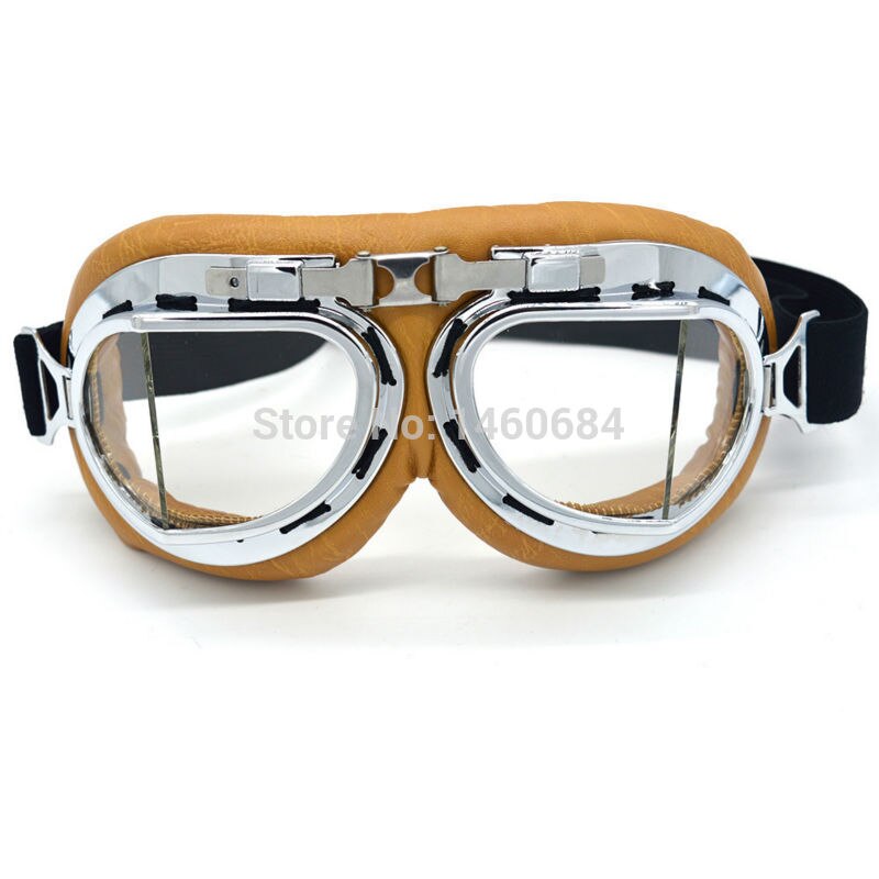 Evomosa Zilveren Lens Retro Motorbril Motocross Moto Cross Bril Country Flexibele Fietsen Sport Eye Helmen: Clear