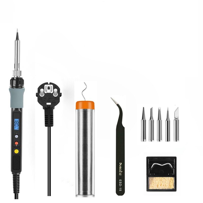 90W Electric Soldering Iron Kit 80W LCD Digital Display Adjustable Temperature Welding Solder Iron With Tips Repair Rework Tools: 80W Solder Iron kitH / US